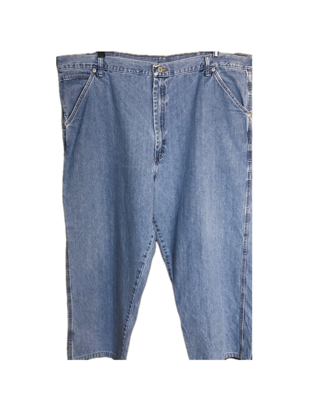 Wrangler Carpenter Jeans Mens 42x30 Relaxed Fit Utility Painter Blue Denim Work